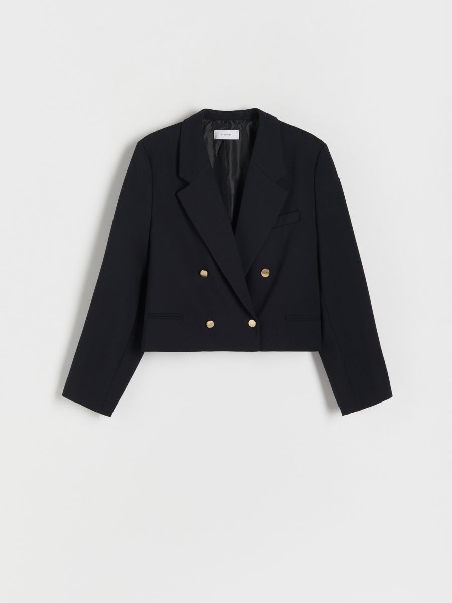 Cropped blazer - navy - RESERVED - 3
