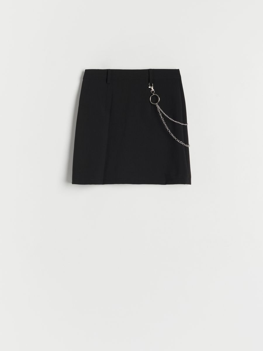 Skirt with chain detail - black - RESERVED - 2