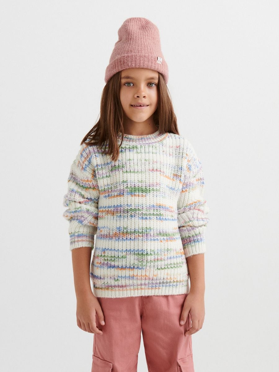 Pusvilnas džemperis - daudzkrāsains - RESERVED