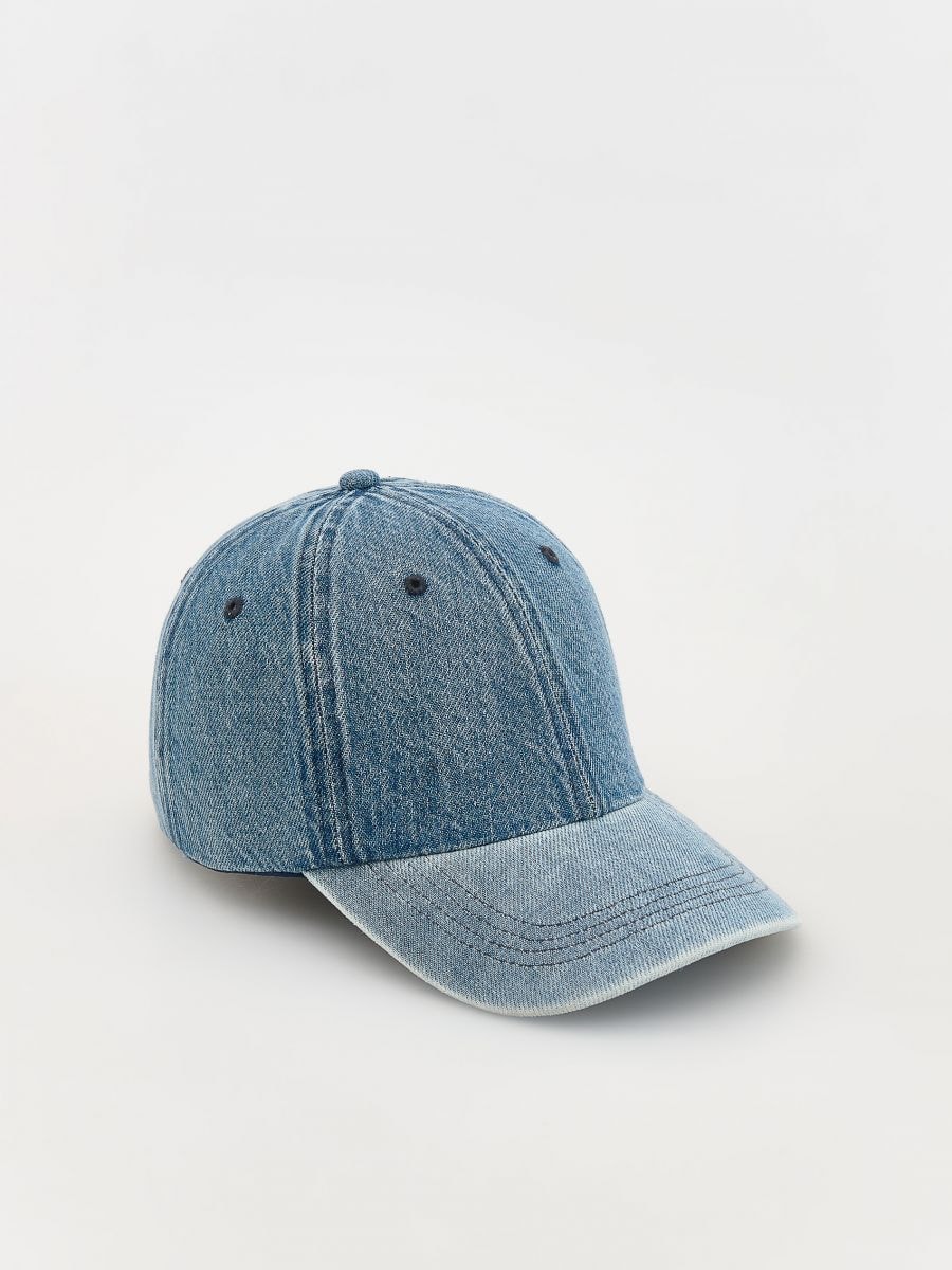 Șapcă de baseball din denim - albastru - RESERVED