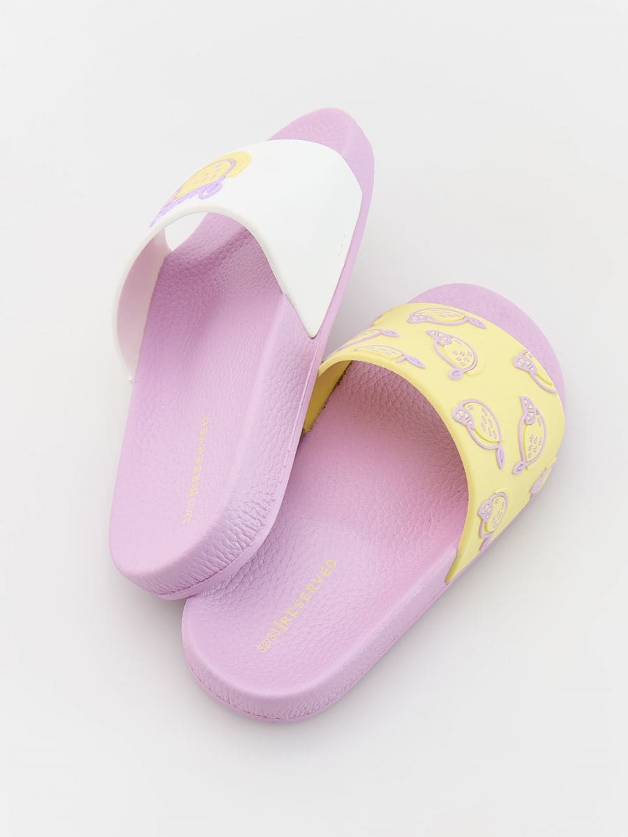 Sliders with appliqué - lavender - RESERVED - 3