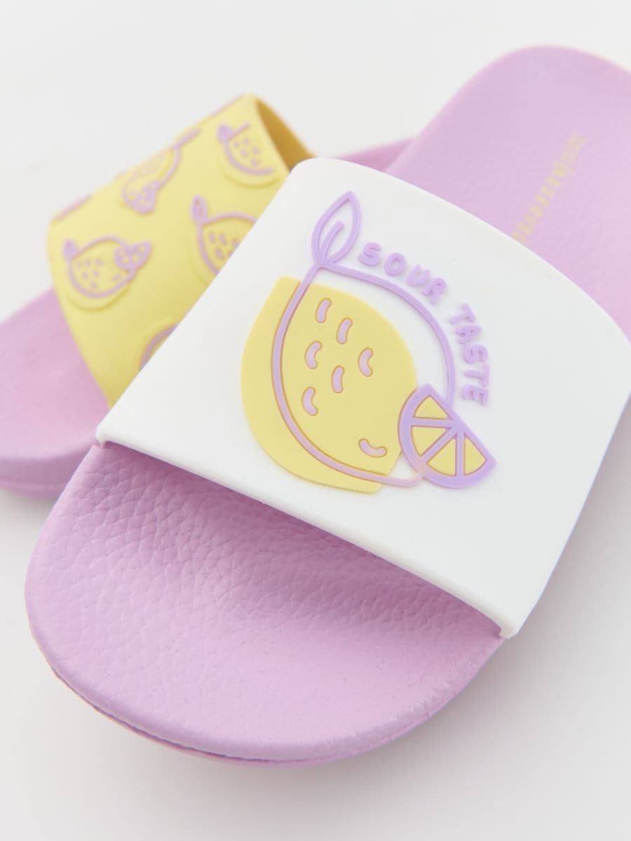 Sliders with appliqué - lavender - RESERVED - 4