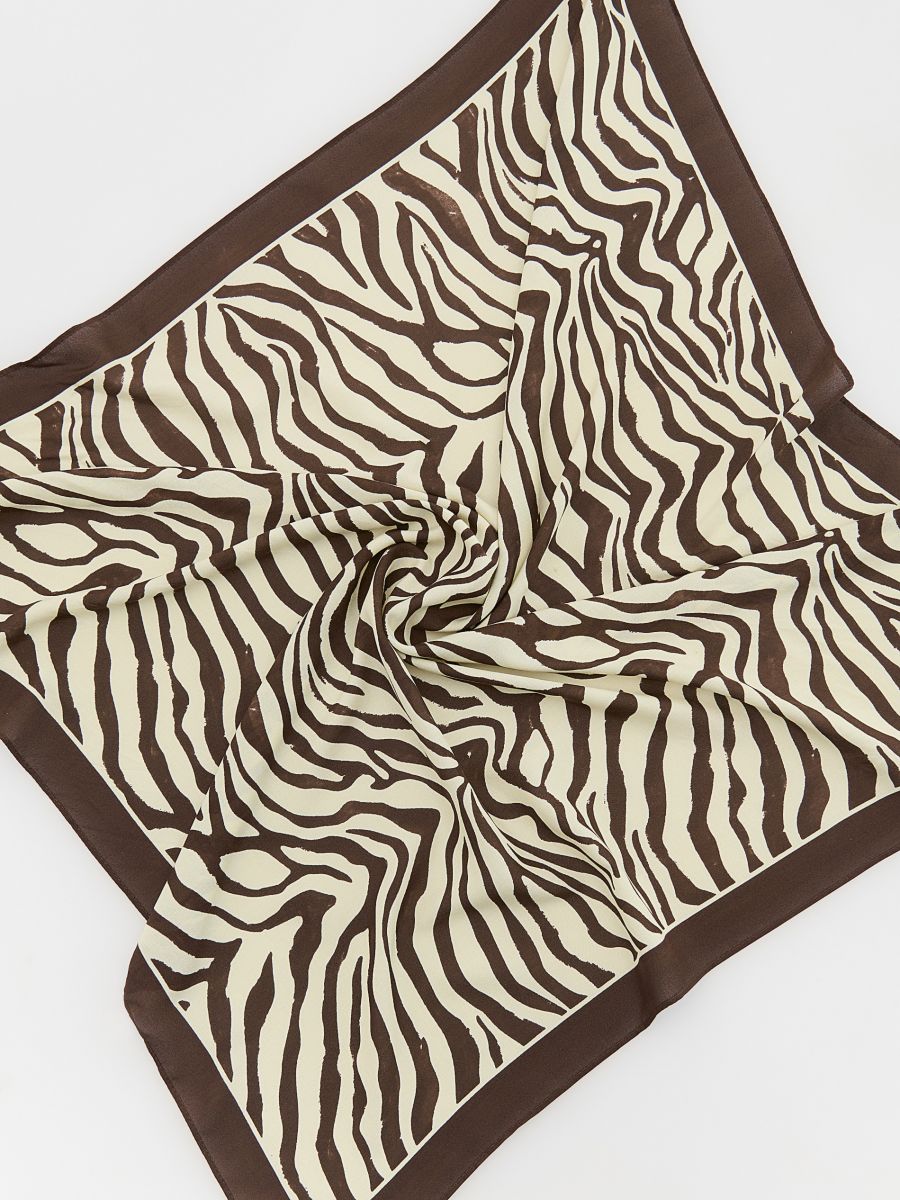 Patterned neckerchief - dark brown - RESERVED - 3