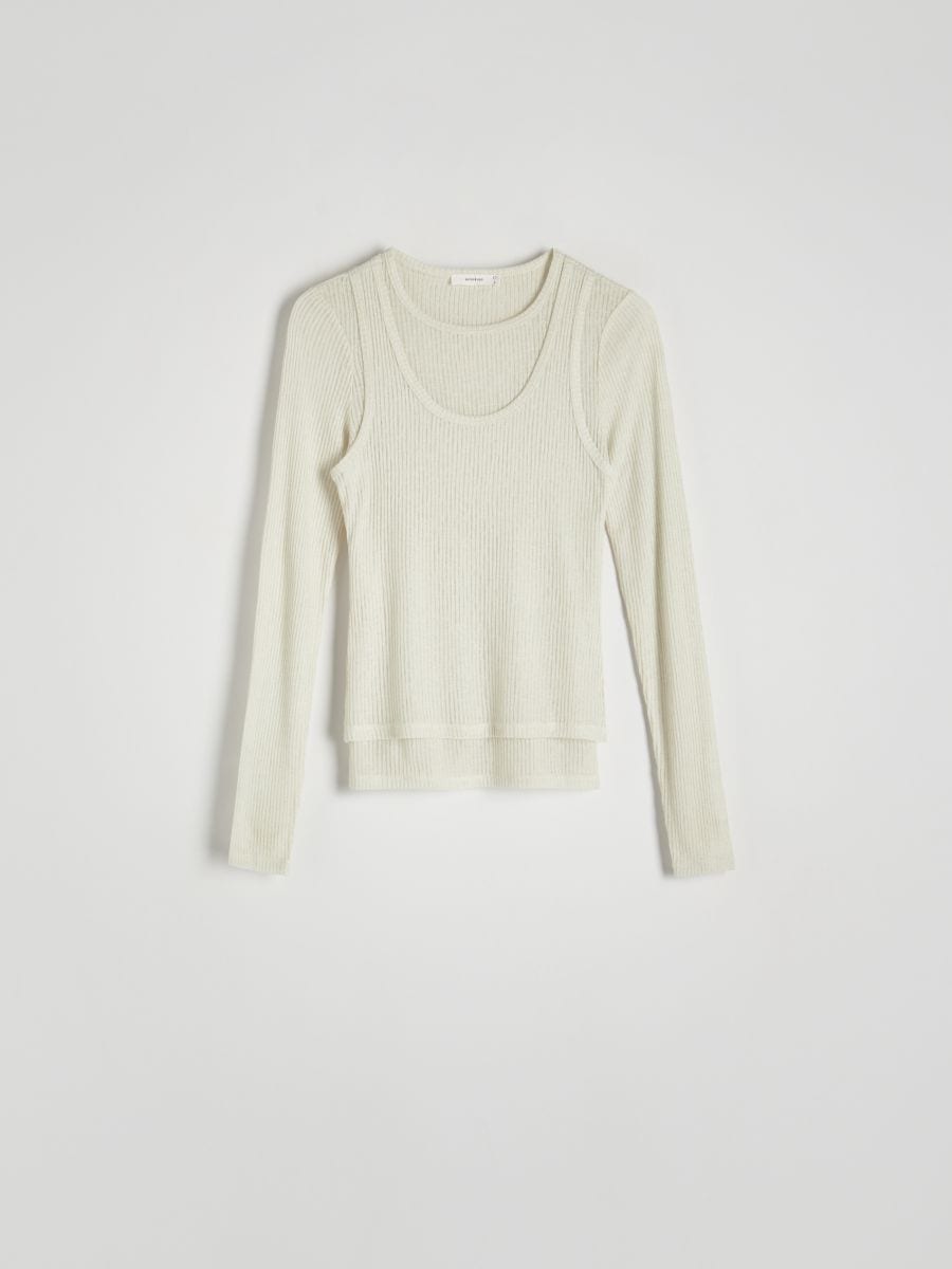 Double-layered top - light olive - RESERVED - 4