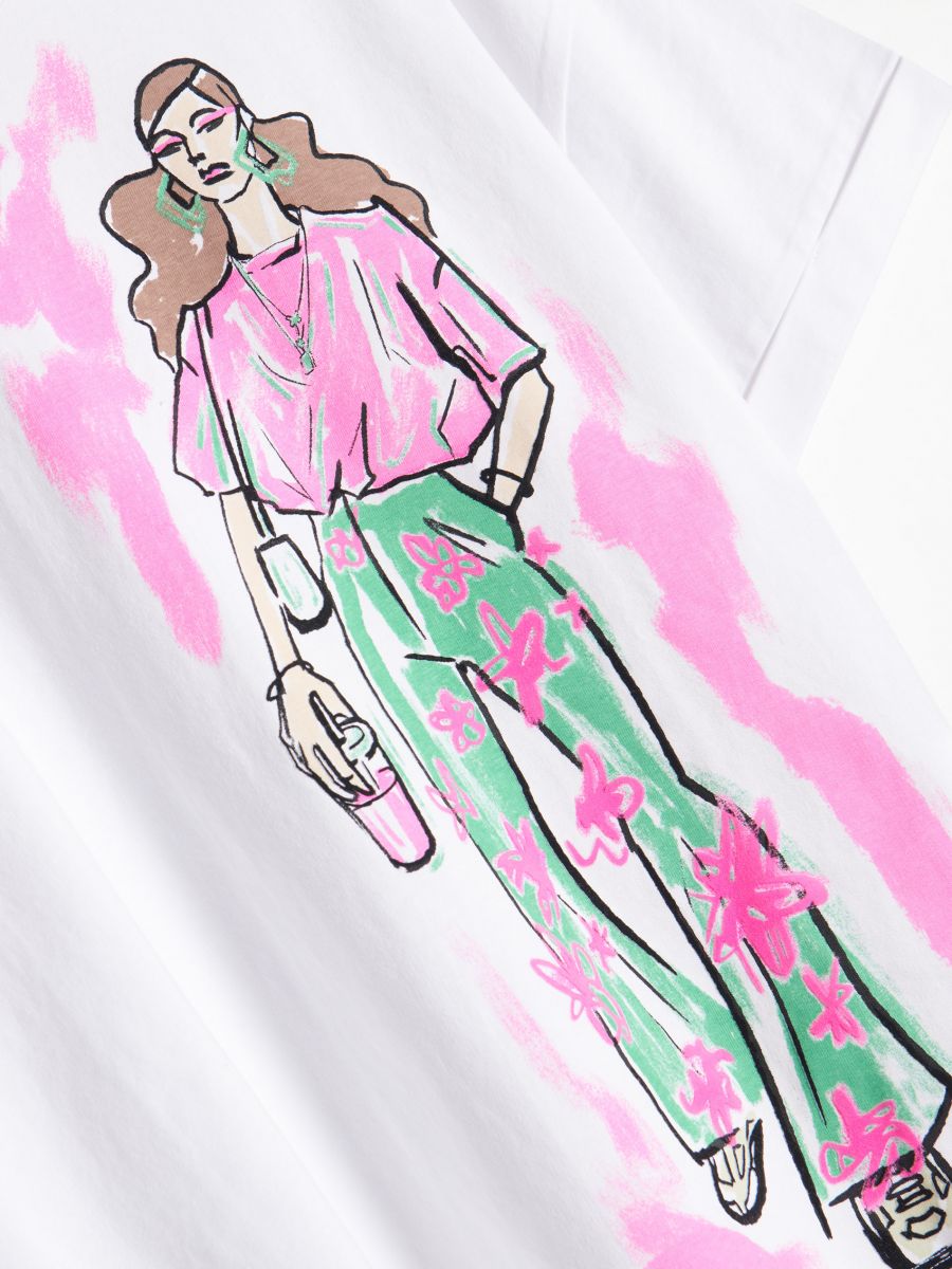 T-shirt with print - cream - RESERVED - 2
