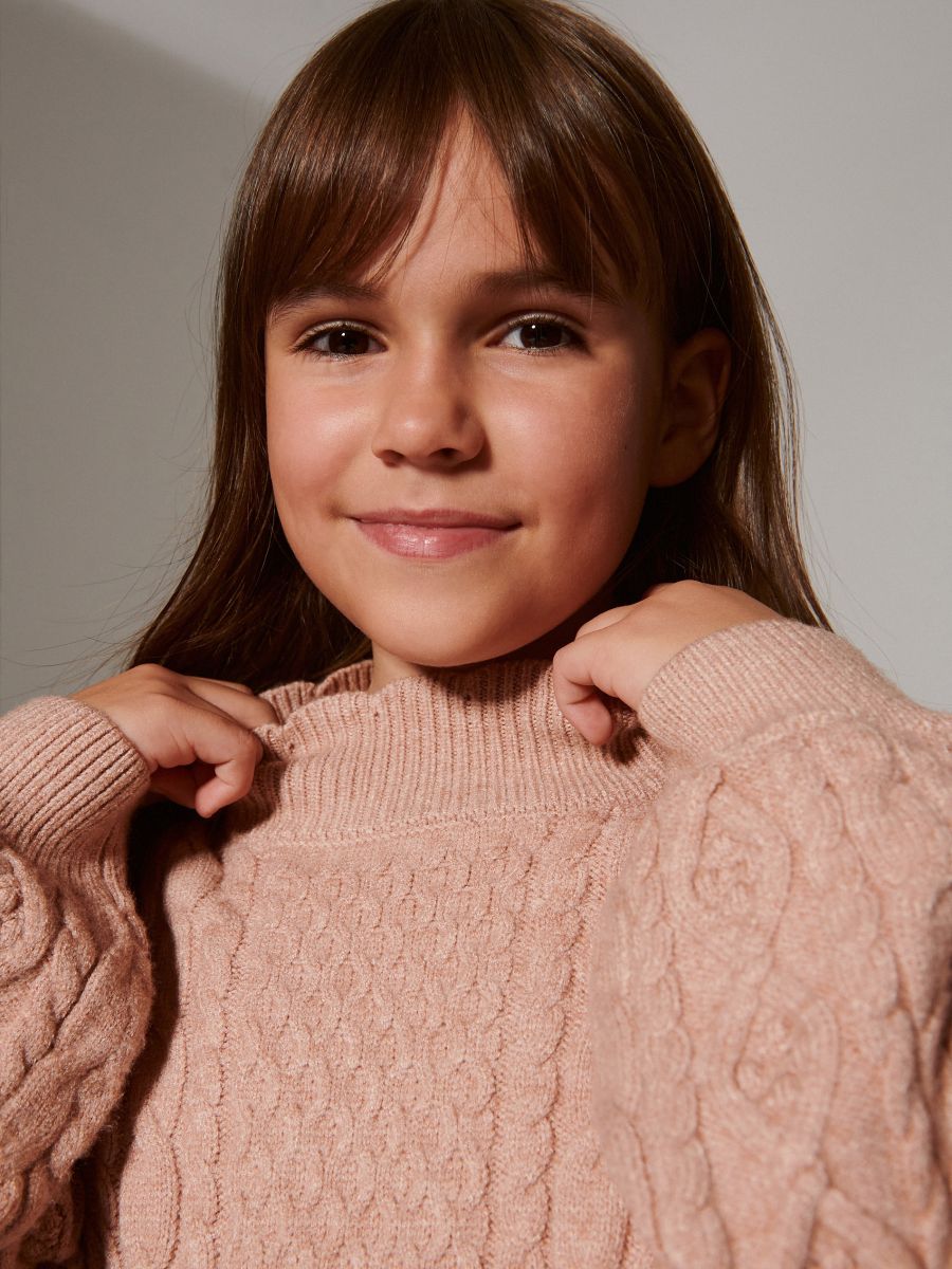 Maglione con trecce - rosa cipria - RESERVED - 6