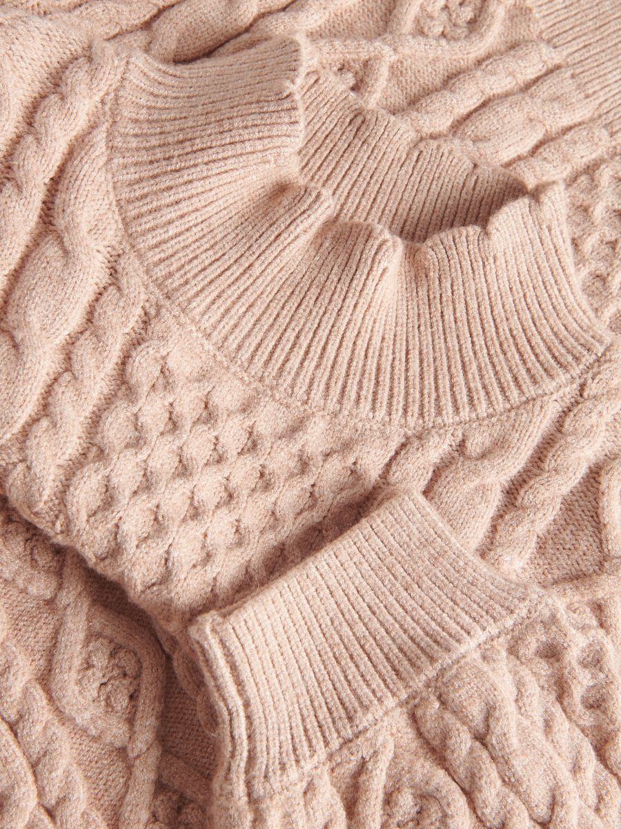 Maglione con trecce - rosa cipria - RESERVED - 3