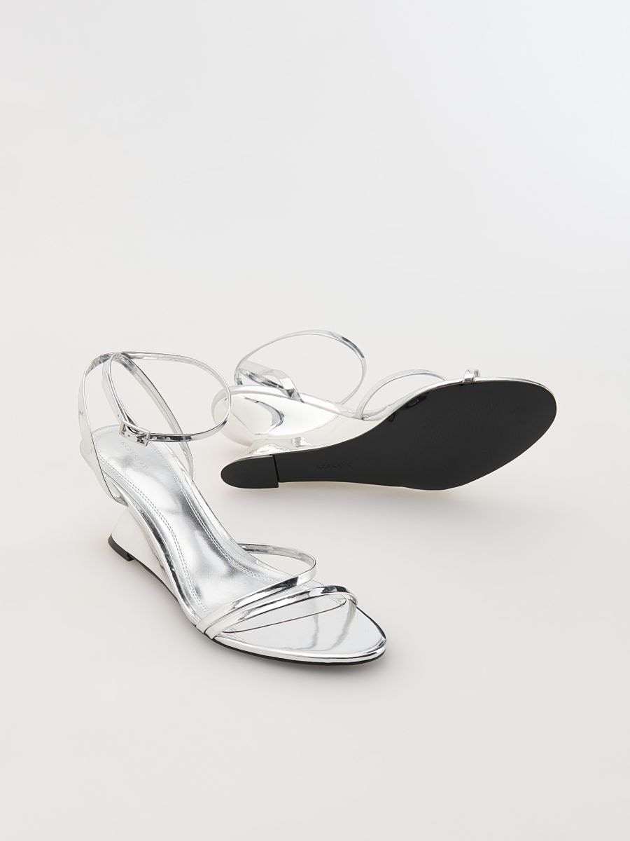 Platformed sandals - silver - RESERVED - 3