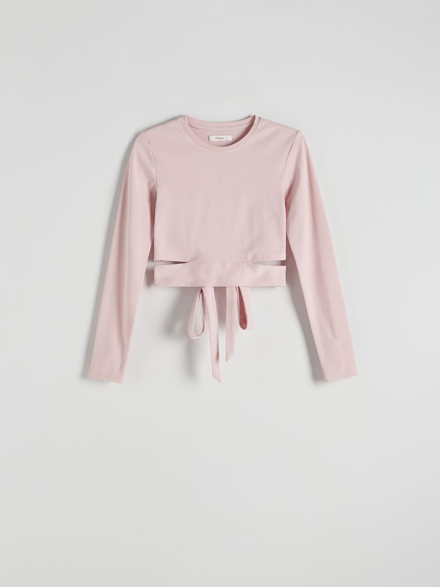 Blouse tied at the waist - pastel pink - RESERVED - 4