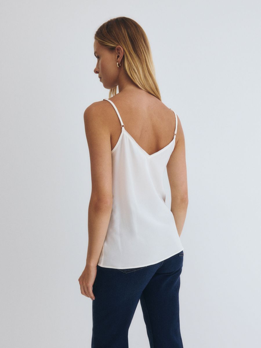 Silk top - cream - RESERVED - 3