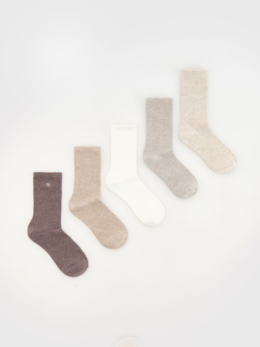 Cotton rich socks 5 pack - nude - RESERVED