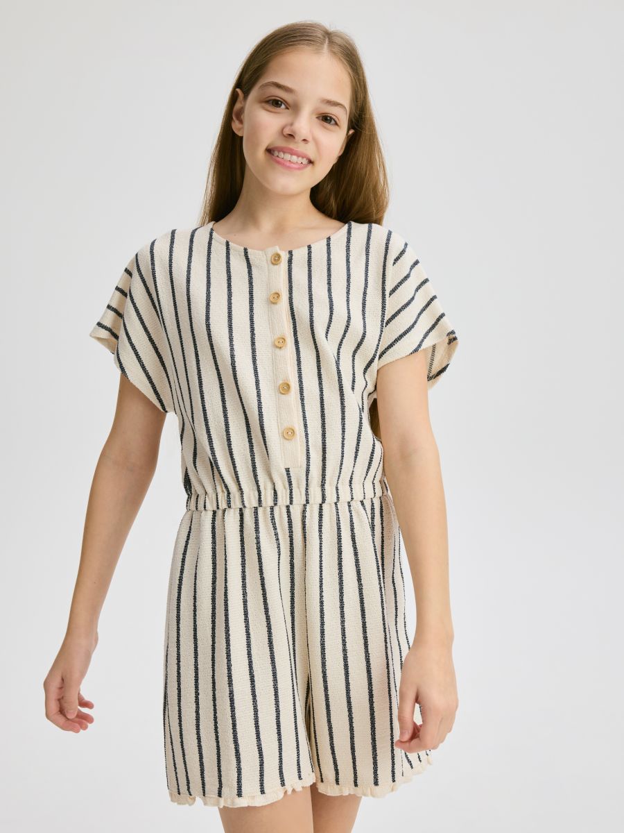 Striped playsuit - multicolor - RESERVED - 6
