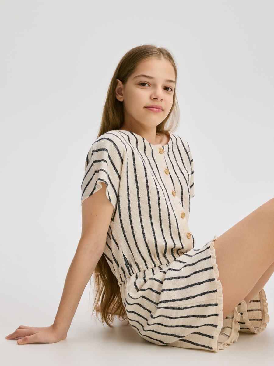 Striped playsuit - multicolor - RESERVED - 3