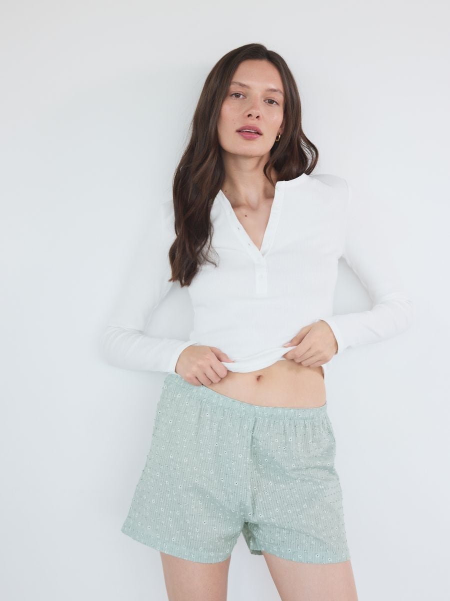 2er-Pack Pyjamashorts - blassgrün - RESERVED - 3