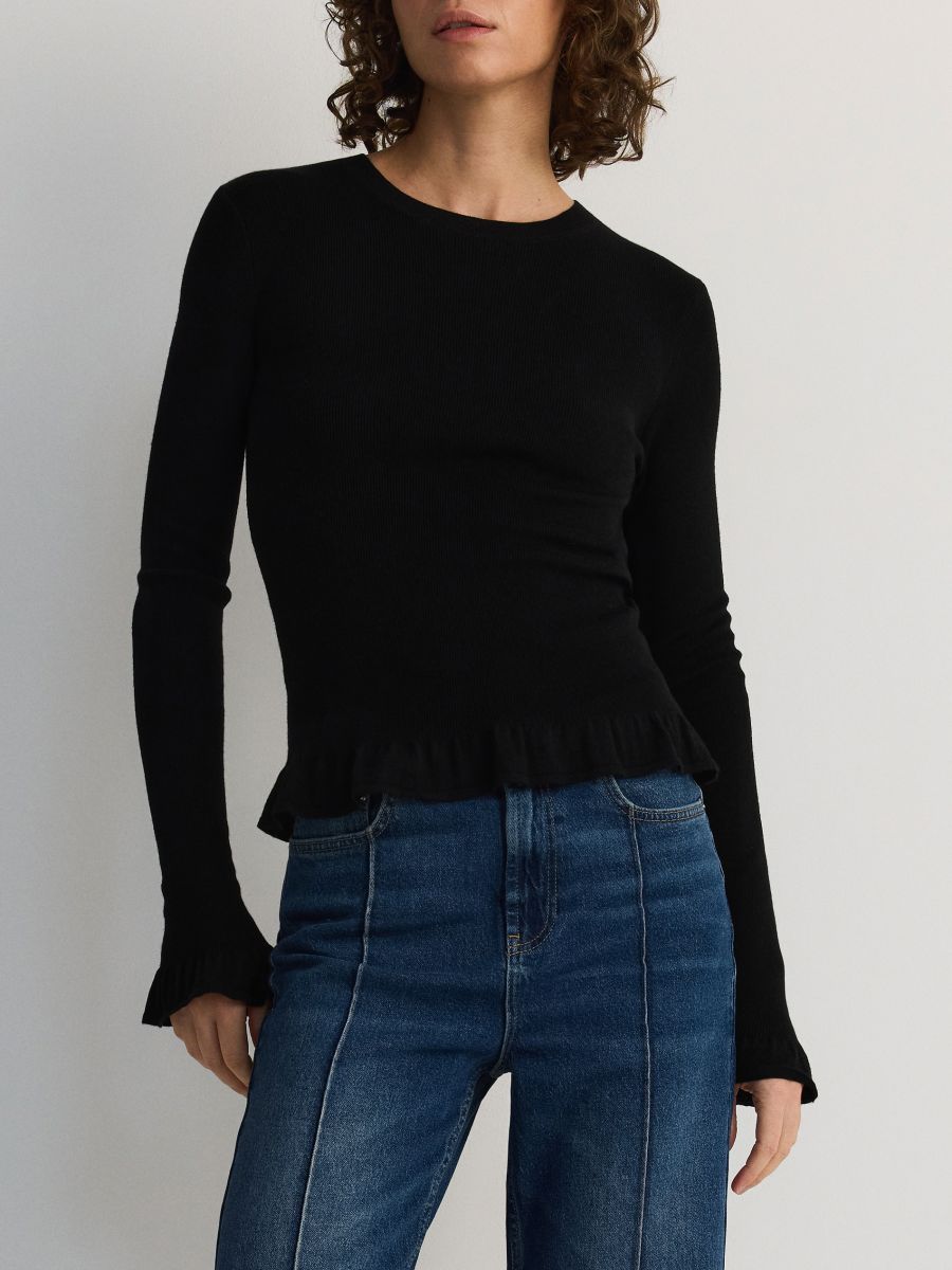 Jumper with wool blend - black - RESERVED - 3