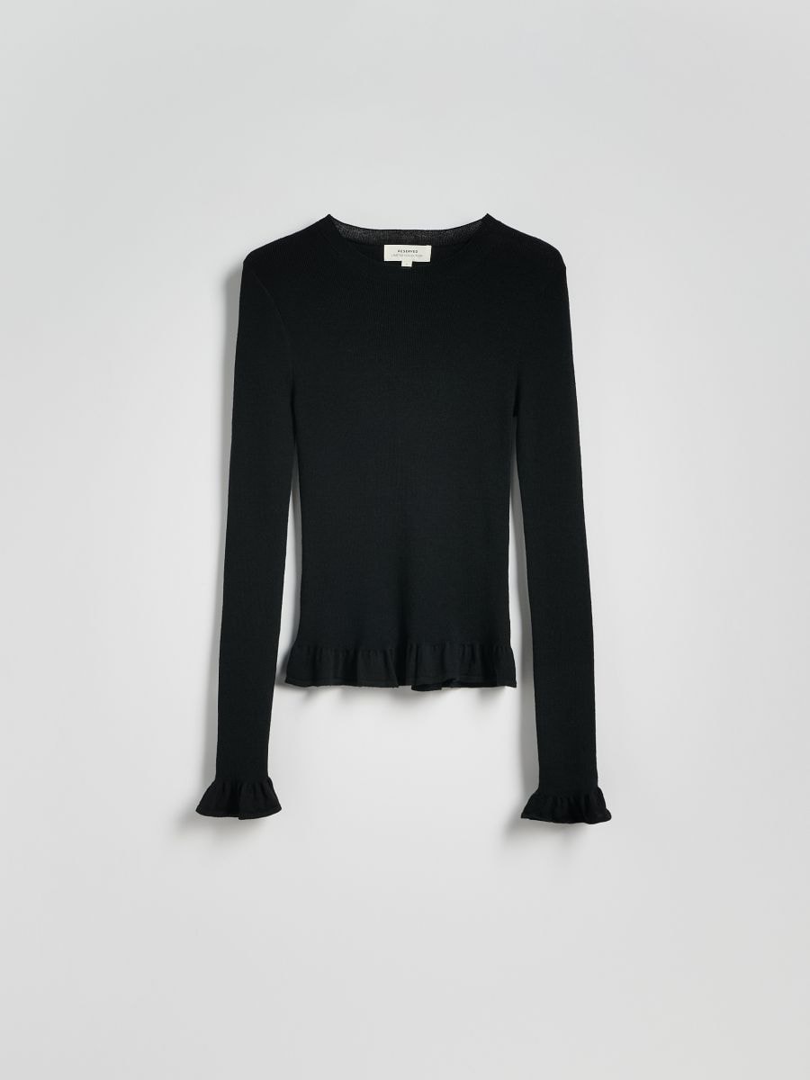 Jumper with wool blend - black - RESERVED - 5
