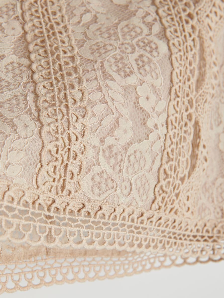 Bluse aus Spitze - beige - RESERVED - 5