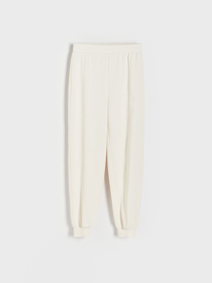 Jersey trousers - cream - RESERVED - 3
