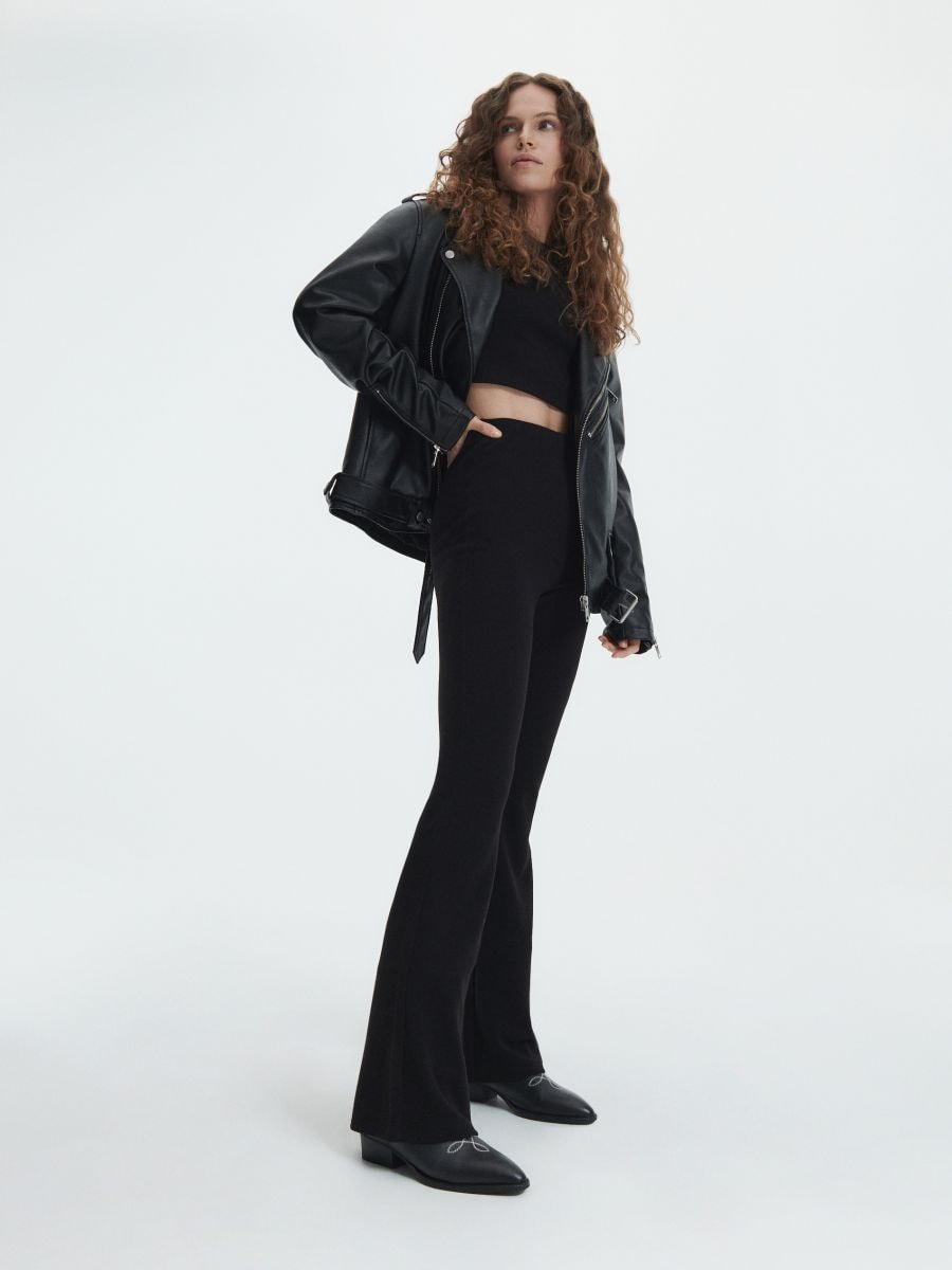 Flare trousers - black - RESERVED - 2