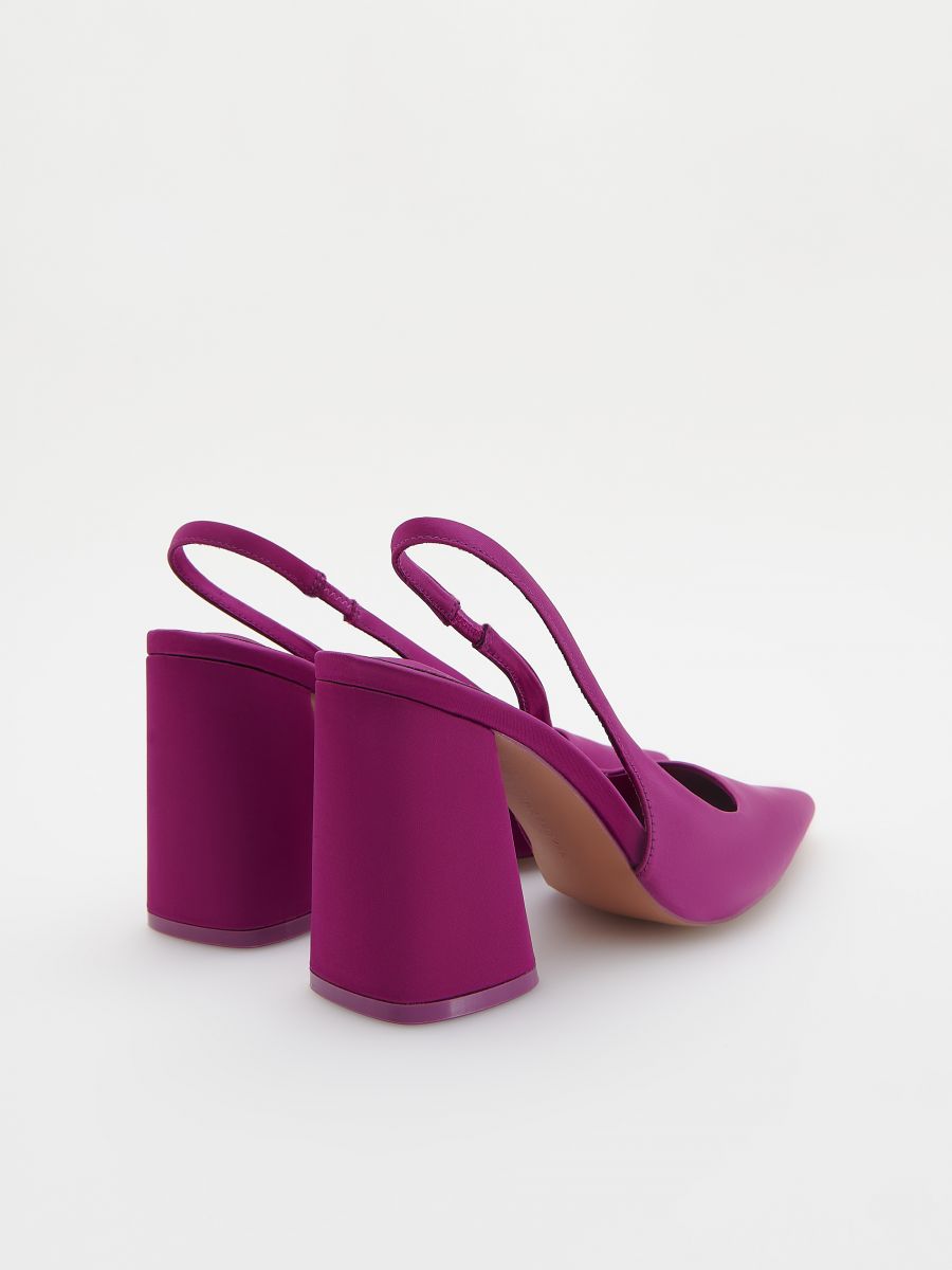 Pumps with open heel - fuchsia - RESERVED - 3