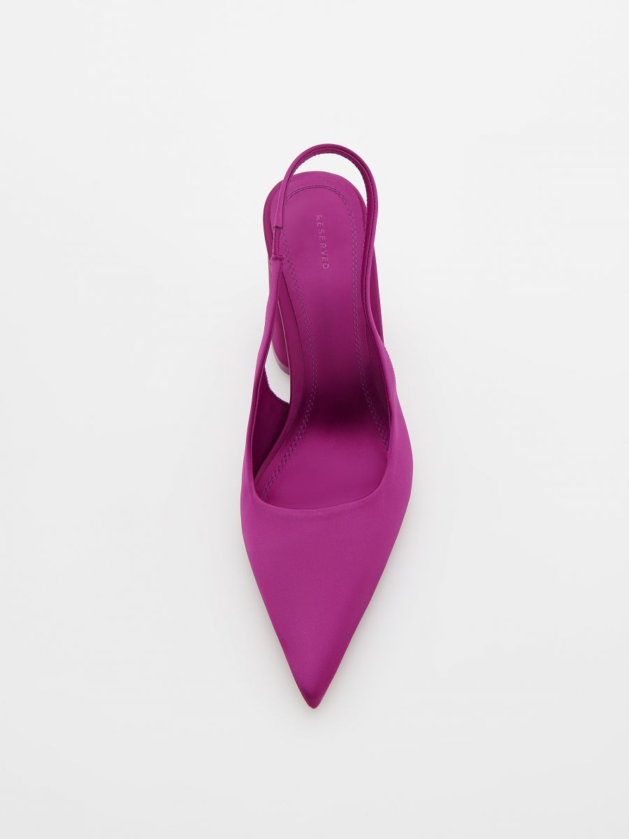 Pumps with open heel - fuchsia - RESERVED - 4