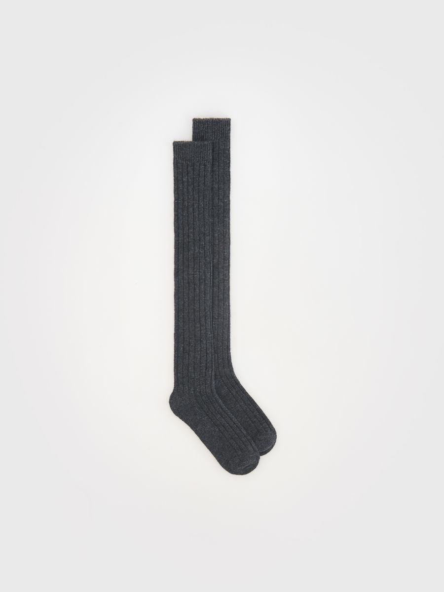 LADIES` KNEE-LENGTH SOCKS - antracit - RESERVED