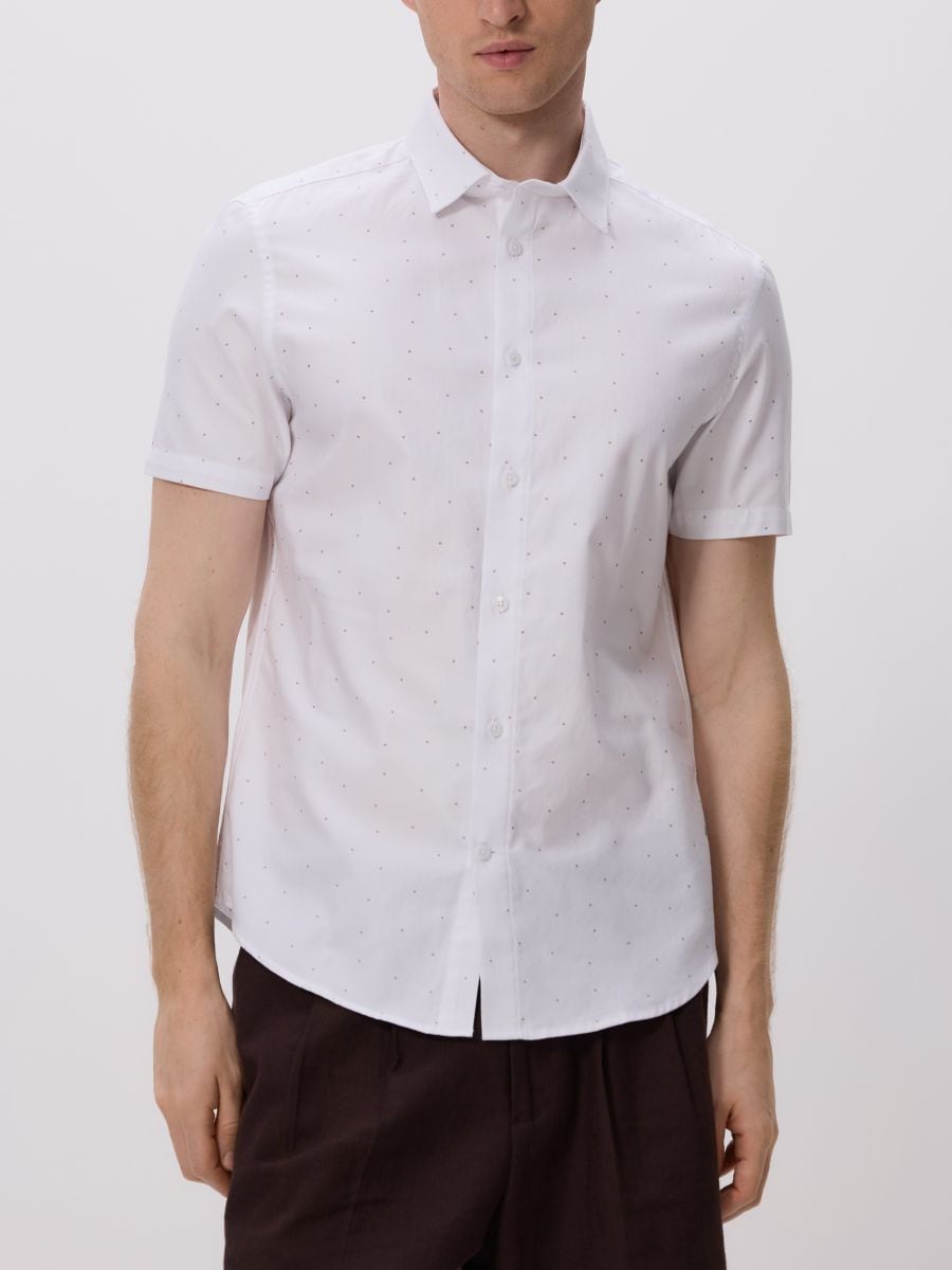 Slim fit pamuting - fehér - RESERVED