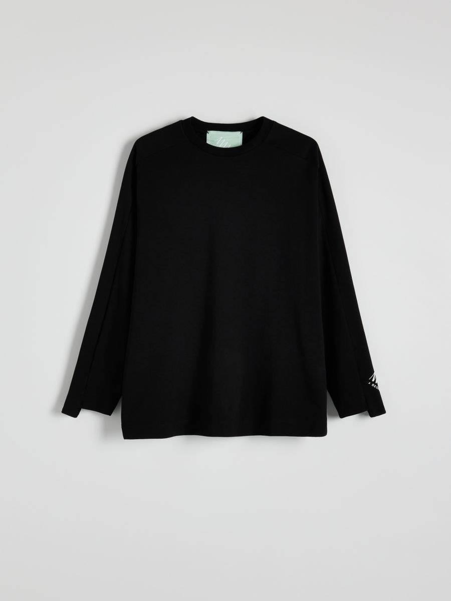 Longsleeve z manifestem MMC x Reserved - czarny - RESERVED - 5