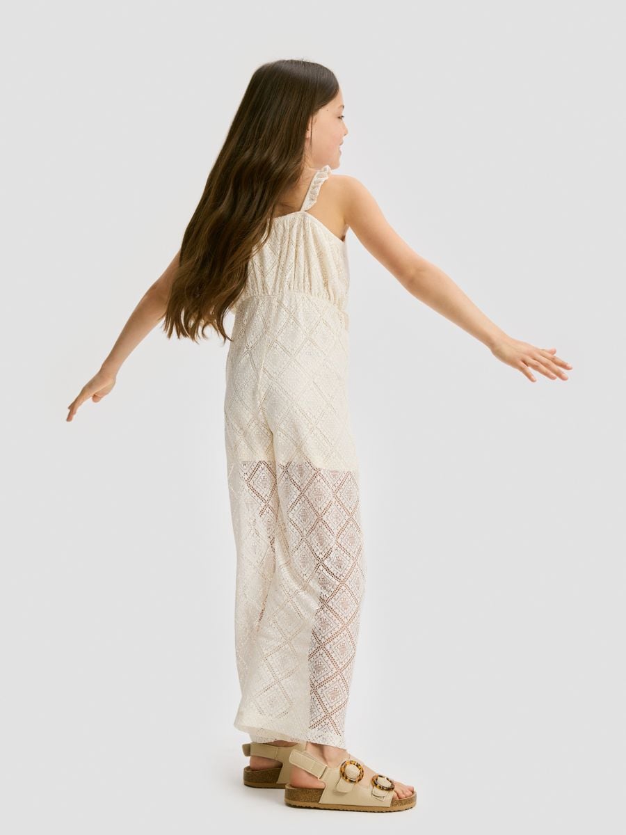 Openwork playsuit - cream - RESERVED - 2