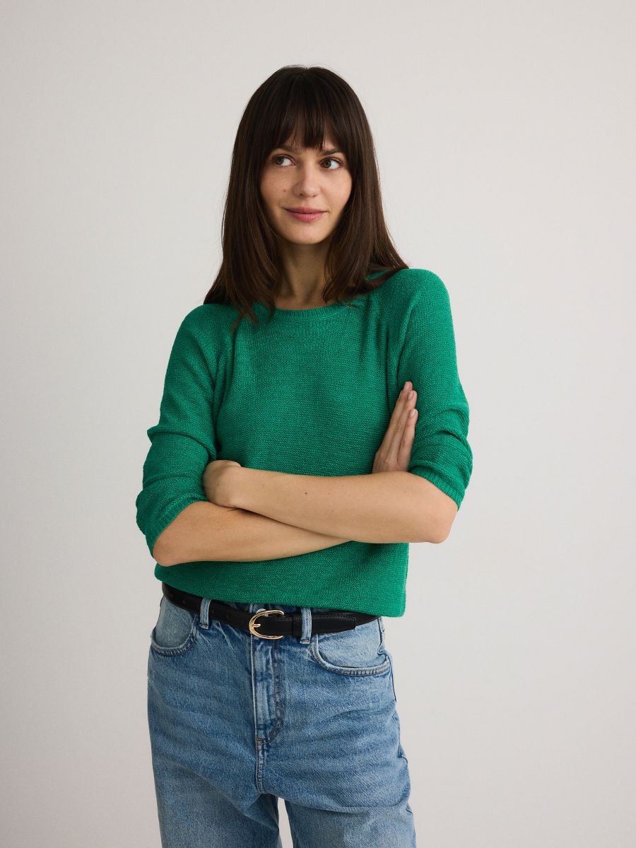 Plain jumper - green - RESERVED - 4