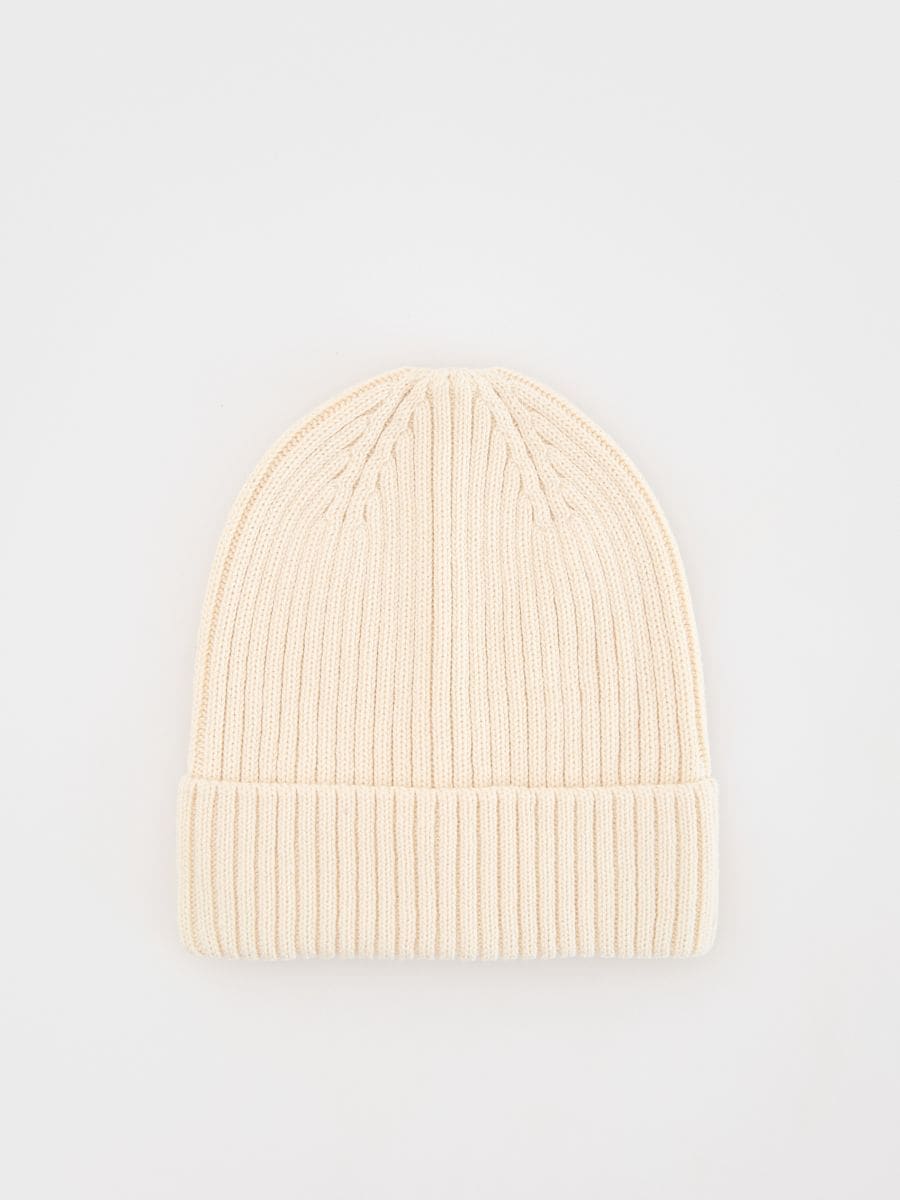 Cotton rich beanie - cream - RESERVED