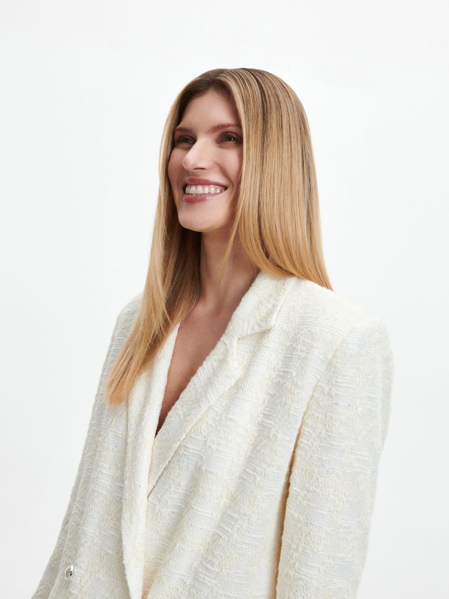 Double-breasted jacket - cream - RESERVED - 3