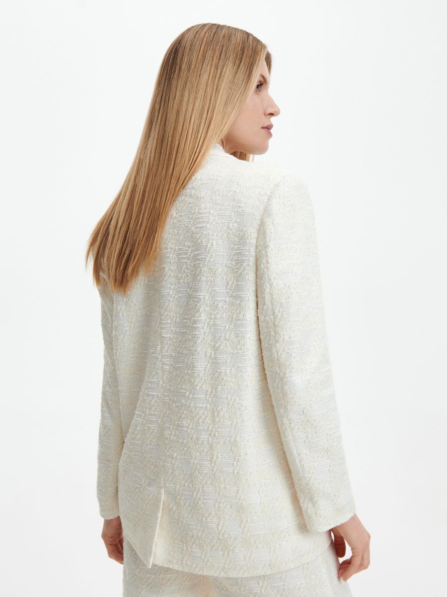 Double-breasted jacket - cream - RESERVED - 4