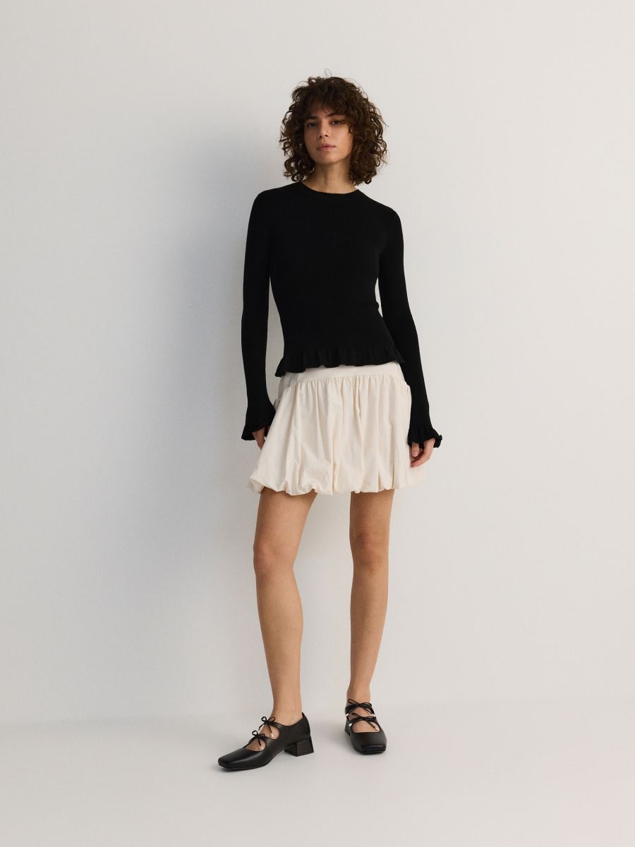 Mini bubble skirt - cream - RESERVED - 4