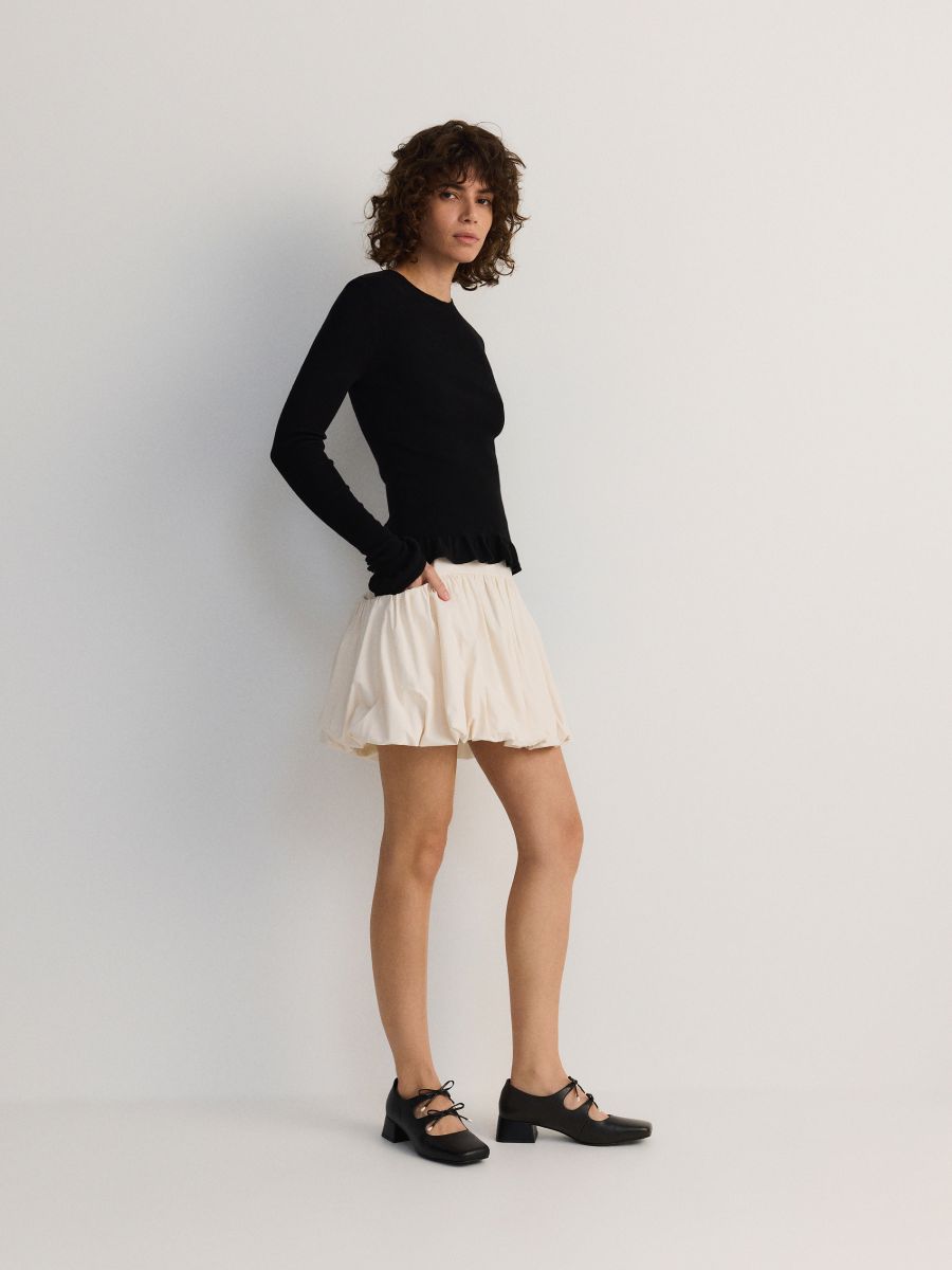 Mini bubble skirt - cream - RESERVED - 6