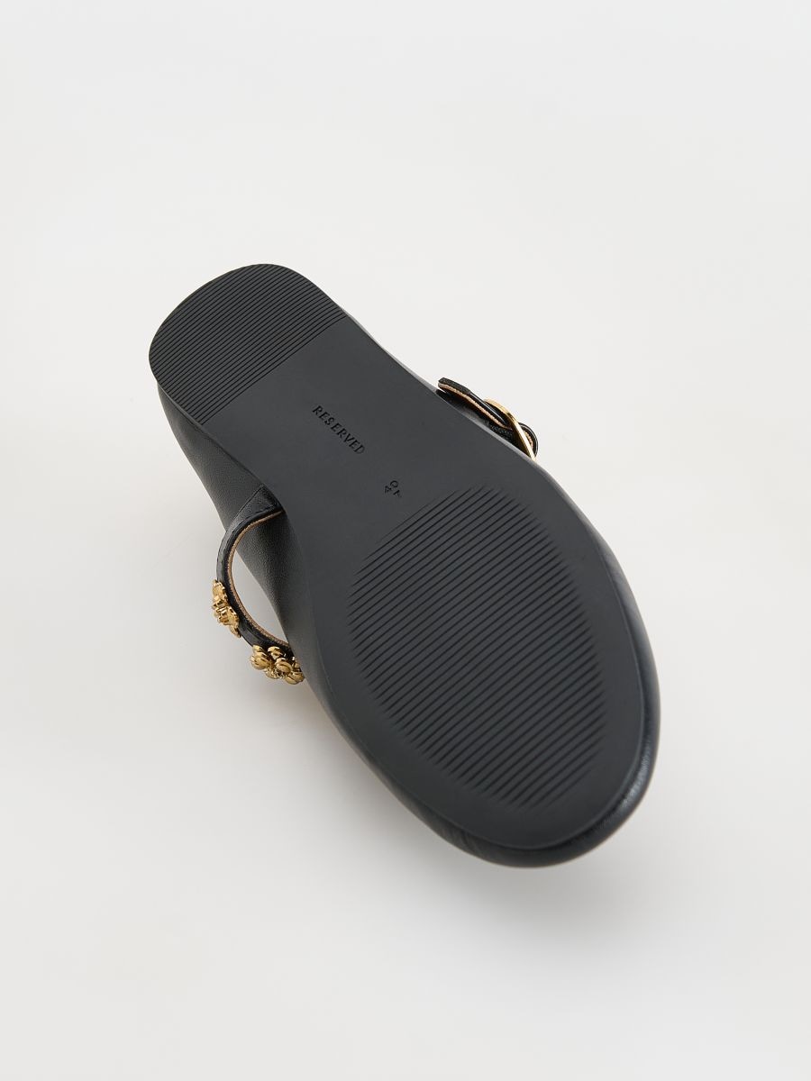 Ballerinas with decorative strap - black - RESERVED - 6