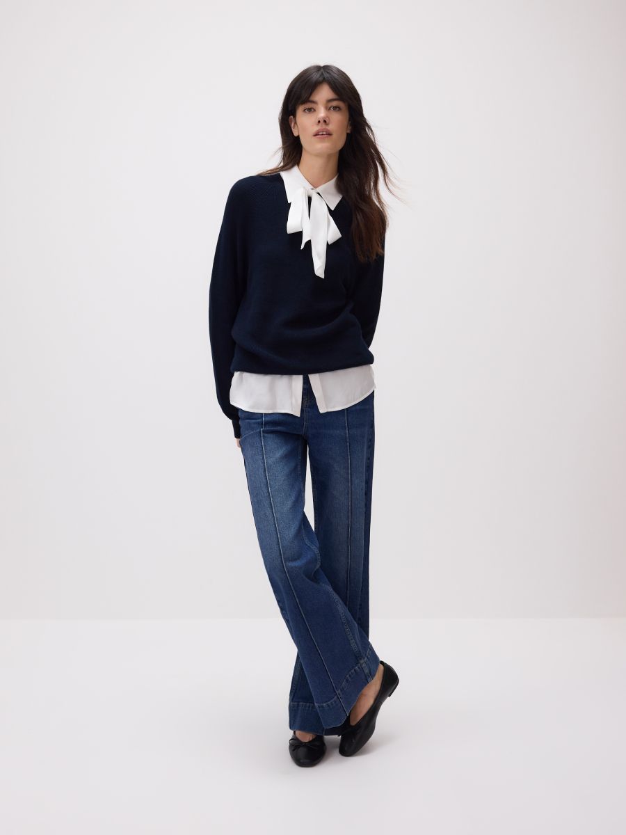 Pull en coton - Marine - RESERVED - 2