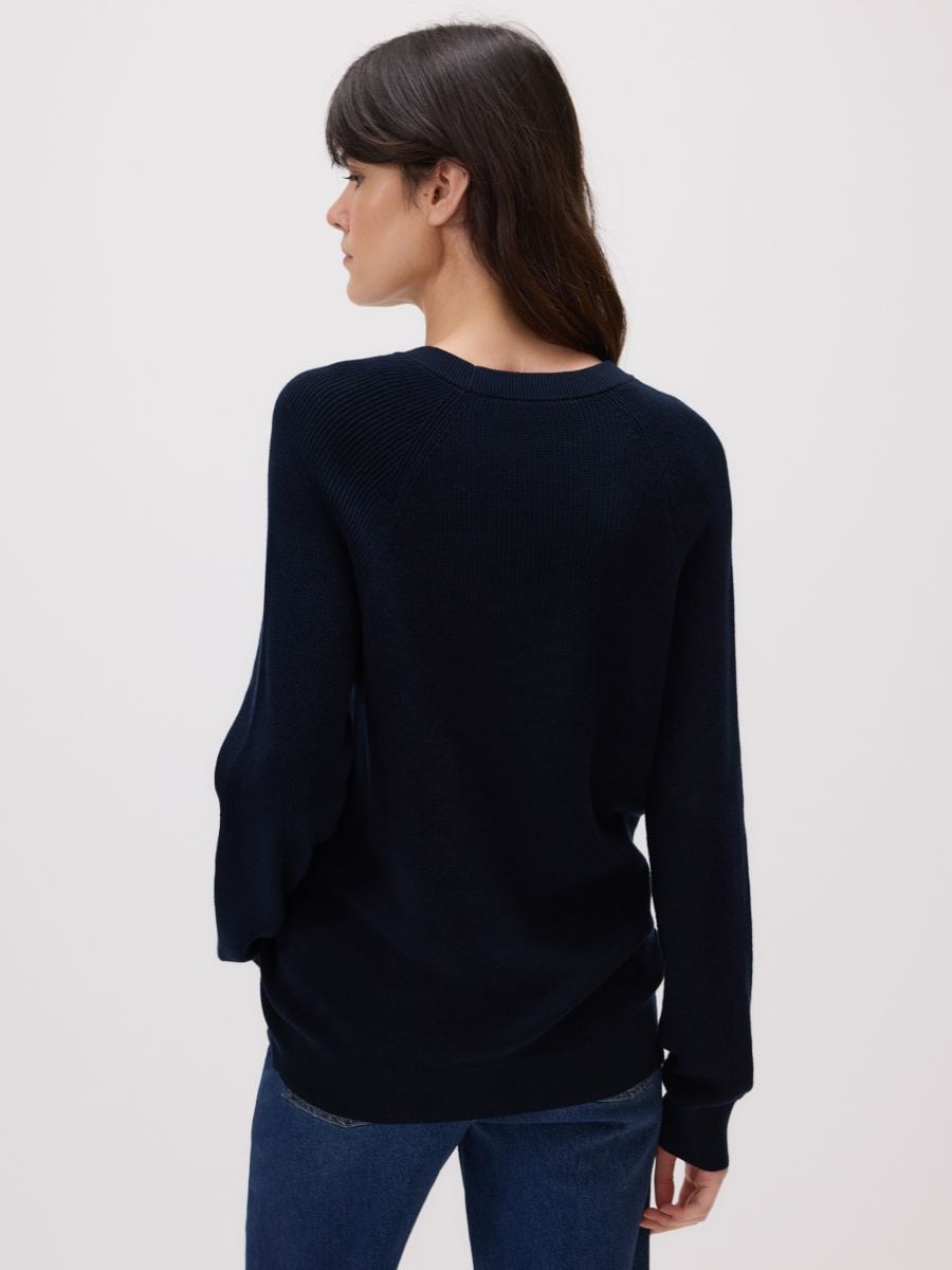 Pull en coton - Marine - RESERVED - 5
