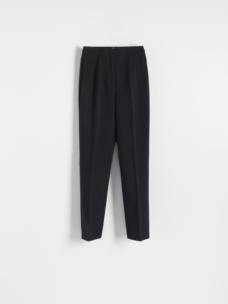 Elegant trousers with pressed crease - black - RESERVED - 4
