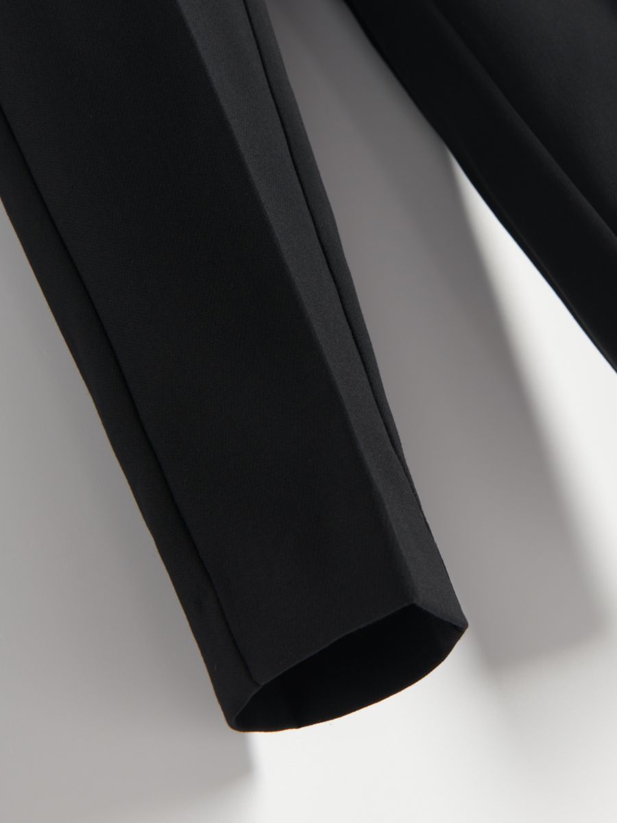 Elegant trousers with pressed crease - black - RESERVED - 5