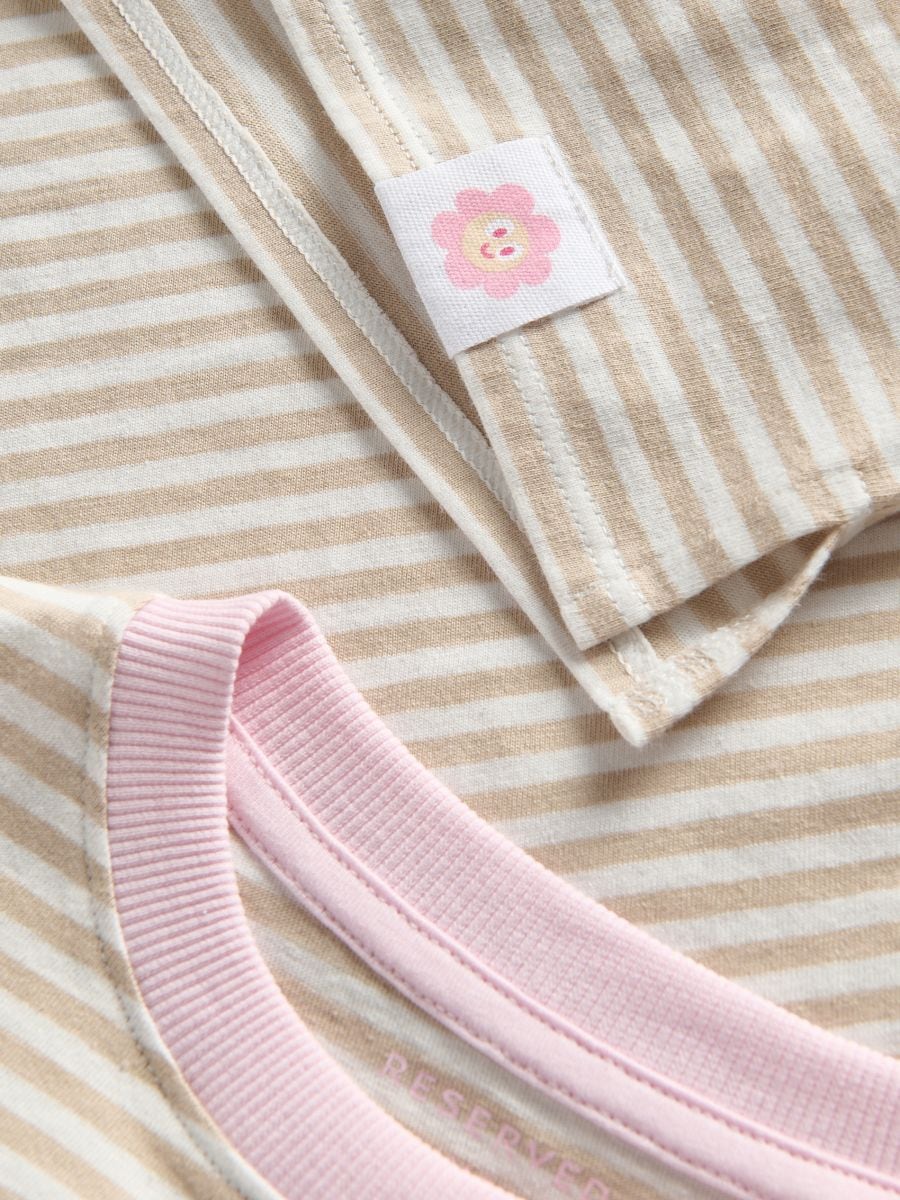 Gestreiftes Langarmshirt - beige - RESERVED - 4