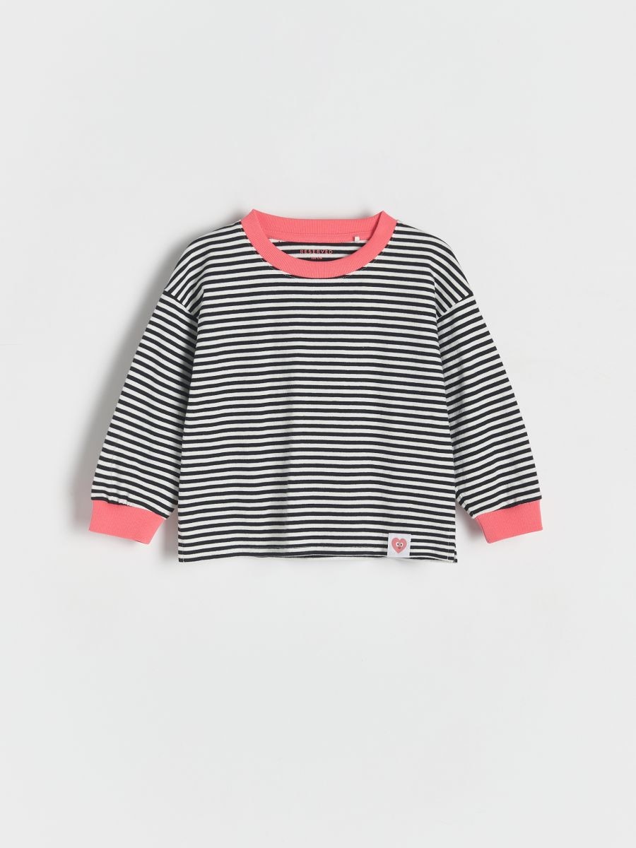 Stripe long sleeve T-shirt - black - RESERVED