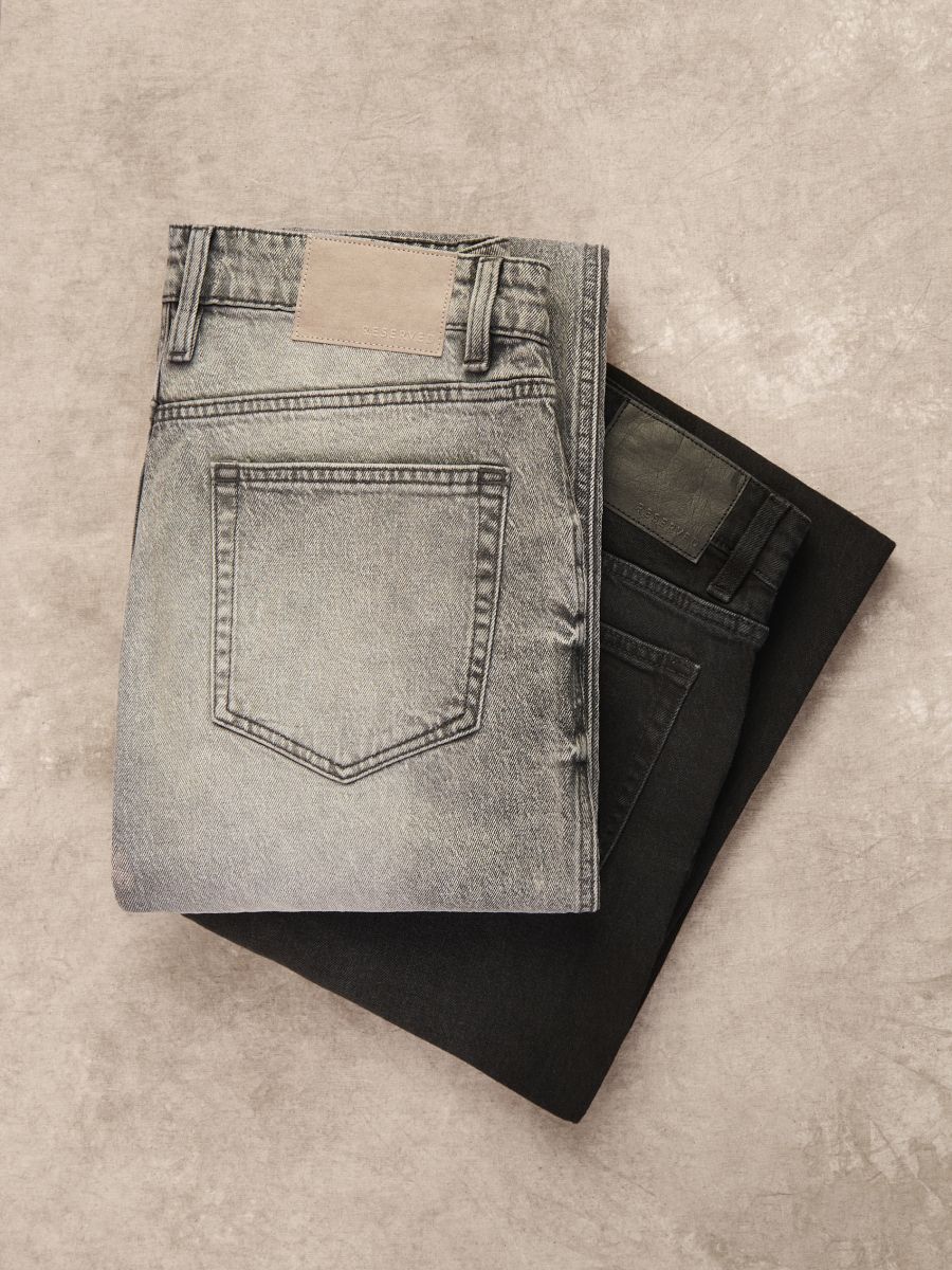 Bootcut jeans with washed effect - light grey - RESERVED