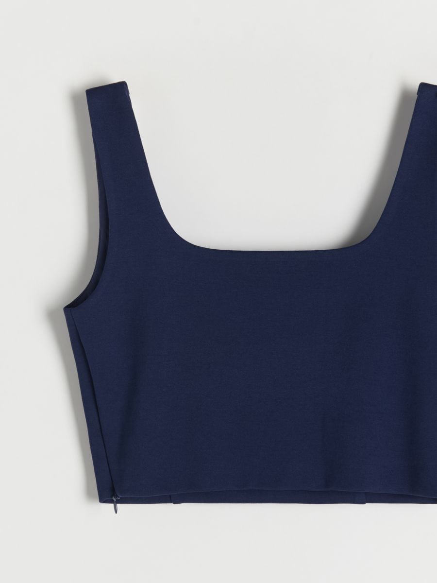 Top with decorative buttons - navy - RESERVED - 2