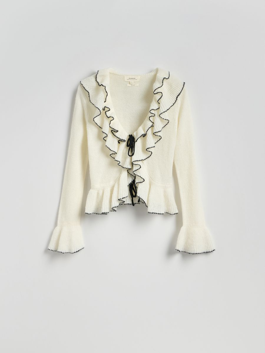 Jumper with wool blend - cream - RESERVED - 6
