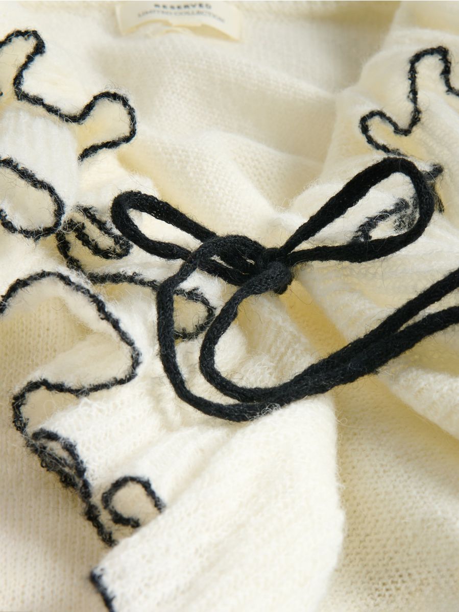 Jumper with wool blend - cream - RESERVED - 7