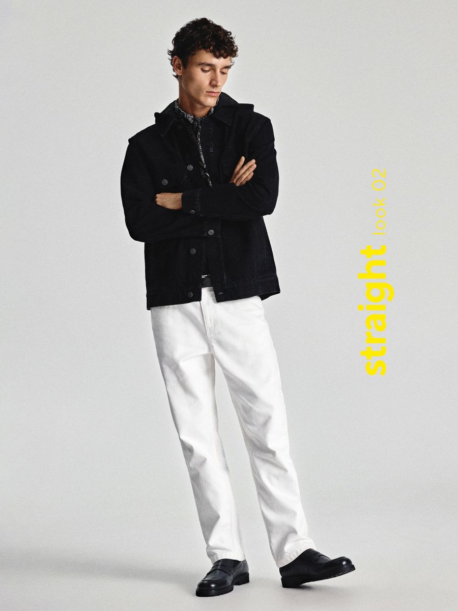 Straight fit jeans - white - RESERVED