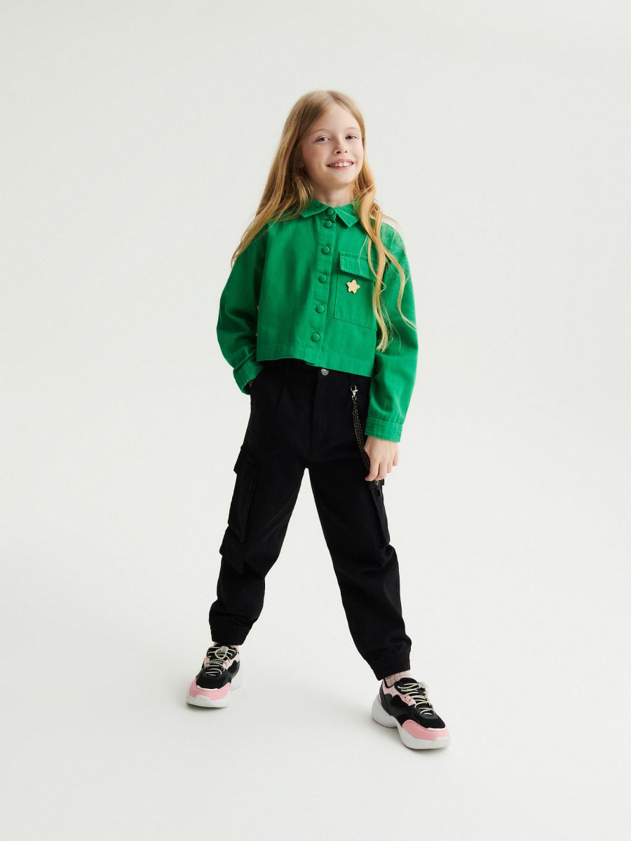 Cargo trousers with chain detail - black - RESERVED - 5