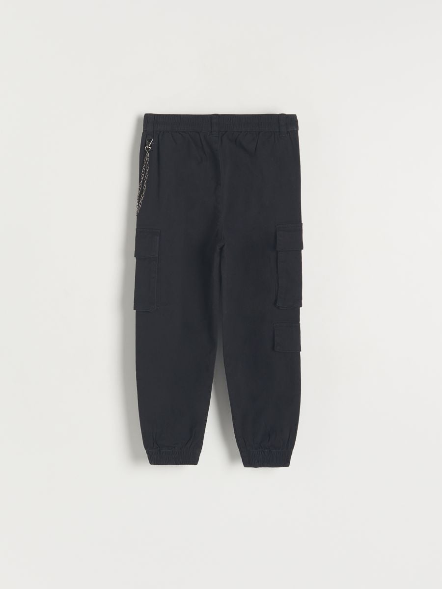 Cargo trousers with chain detail - black - RESERVED - 3