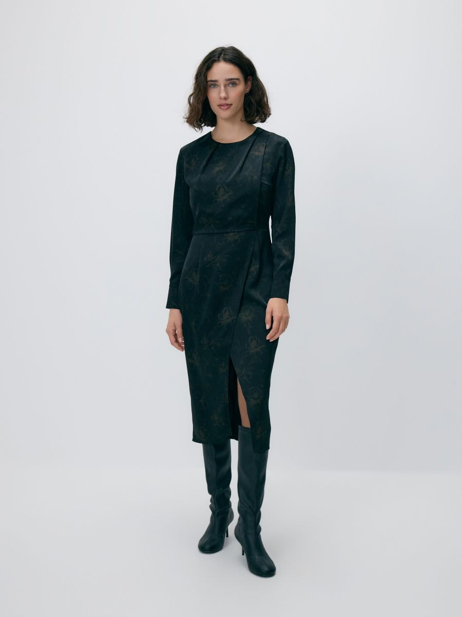 Midi εμπριμέ φόρεμα - πολυχρωμο - RESERVED